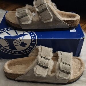 BIRKENSTOCK ARIZONA SHEARLING SLIDE SZ EU 43